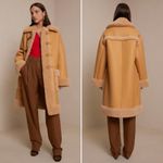 ALC Frank A.L.C. Brunswick Faux Leather & Faux Fur Camel Coat Size Small Photo 9
