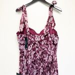 Lulus NWT LULU’S Illustrious Aura Plum Purple Floral Bustier Tie Strap Maxi Dress L Photo 11