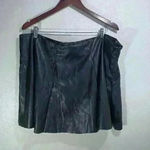 It’s NWT Woman’s Faux Leather Flared Y2K Retro Ballerina Mini Skirt Plus Size 3X Black Photo 4