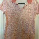 Lands' End  Light Pink Sailboat Pattern Womens Polo Shirt, Size Small Photo 0