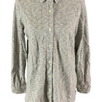 J‎ Jill Wearever Gray Button Front Knit Tunic Top Lightweight Travelwear Medium Photo 0