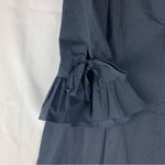 J.Crew size 8 medium black Dress knee length v neck Bow ruffle new Photo 11
