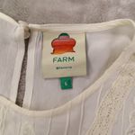 Farm Rio  Ivory Long Sleeve Lace Yoke Peasant Top Women's Small Prairie Cottage Photo 3