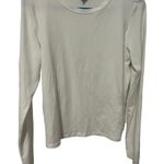 Olivia Rae  white fitted long sleeve shirt size large Photo 0