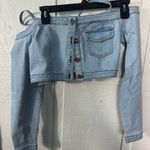 O’Dolly Dearest Dreamgirl Denim Jacket Crop Top Size XS NWT Photo 3