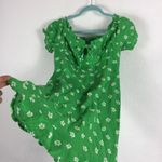 Urban Outfitters Magpie Green Floral Mini Dress Medium Off Shoulder Smocked Photo 11