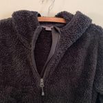 Eddie Bauer Women's Quest Black Full Zip Fleece Hoodie Teddy Bear Gorpcore SZ M Photo 3