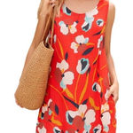 Sigrid Olsen  Women's 100% Linen Sleeveless Floral Print Mini Dress Size Large Photo 0