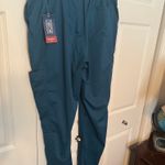 Cherokee  turquoise blue straight leg scrub pants Size XL Photo 4