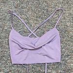 Urban Outfitters  Purple Cowl Neck Lace Up Top Photo 0