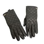 Diane Von Furstenberg  Women's Leather Gloves -‎ Black Elegant Winter Accessories Photo 0