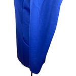 Long Sleeve Knit Bodycon Royal Blue illusion Fitted Dress Size Med Photo 4