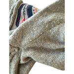 Anthropologie Sleeping on Snow Folklore Embroidered Cardigan Sweater Large Boho Gray Photo 5