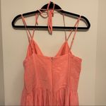 Amanda Uprichard Halter Neck Rio Maxi Dress in Peach Silk Size Large Photo 5
