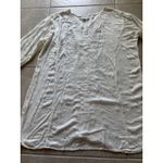 Raya Sun  Dress‎ Womens Size 3XL Cream Embroidered Boho Beachy Stretch Coverup Photo 3