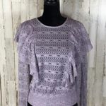 Melrose and Market Ruffle Lilac Lace Blouse S NWT Photo 0