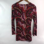 Bisou Bisou  S Red Black Stretch Mini Mod Dress Photo 9