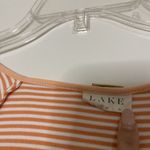 LAKE striped orange pima cotton shirt dress lounge wear size small Photo 1