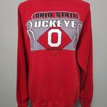 Vintage 90s red Ohio State Buckeys fleece crewneck sweatshirt size medium Photo 0