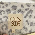 Chaser  Black & White Animal Print Pullover Hoodie Sweater Womens M Leopard Top Photo 5
