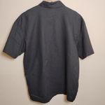 Bechamel 90s Vintage Wooden Beaded Boho Button Down Shirt, 12 Black Photo 1