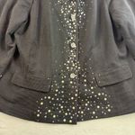 Joan Rivers  Plus 1X Blazer Jacket Fitted Black Rhinestone Pearl Holiday Cocktail Photo 2
