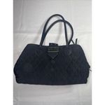 Vera Bradley  Quilted‎ Chocolate Microfiber Buckle Shoulder Satchel Footed Bottom Photo 2