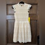 Penelope Tree Bohemian Bridal High Neck White Lace Mini Size 14 NWT Photo 1