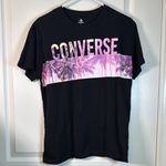 Converse  Black Tropical Pink Graphics Shirt Size Large EUC #2644 Photo 0