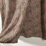 Urban Romantics True Wrap Midi Skirt with Micro Leopard Print Pattern in Size Small Tan Neutral Photo 3