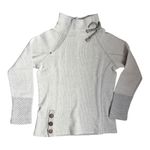 prAna  The Lucia Wool Women's Natural Cream Sweater Button Accents Size M Photo 1