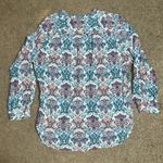 Sundance Grace Delight Paisley Pleated Pintuck Button Blouse XL Photo 4