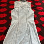Paris Blues Vintage 80s 90s light blue denim sleeveless bodycon dress XS Photo 5