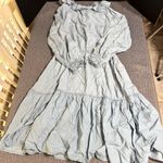 Lauren Ralph Lauren Women’s Twill Denim Ruffled Blue Dress Size 8 Photo 6