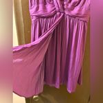 Anthropologie  lilac purple satin-like cut out mini dress Photo 6