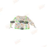 CHAPS  Denim Sea Shells &‎ Starfish 3/4 Sleeve Top Large Scrunch Neck Nautical Photo 9