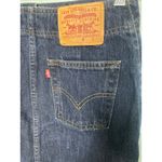 Levi Strauss Co Womens Denim Maxi Skirt Dark Wash Button Front Size 8 Blue Photo 2