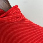 Duluth Trading S'no Sweat Turtleneck Sweater Large Women Orange Stripe Coolmax Photo 5