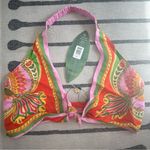 Farm Rio NWT  Beach Toucans Scarf Tie-Front Top Photo 2