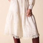 St. Roche Darcy Embroidered Shirtdress Sz 6 Bridgerton French Cottage Cotton White Photo 4