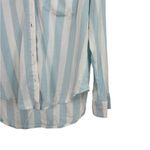 Billabong Light Blue White Sail Away Long Sleeve Womens Button Up Shirt Sz M EUC Photo 6