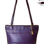 Coach Vintage TRIBECA Purple Glove Tanned Slim Bleeker Bucket Shoulder Bag 9098 Photo 0