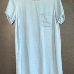 Life in Progress  Women Medium Denim Shift Dress Pocket Distressed Photo 0