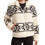 Lucky Brand Womens XLarge Geo Print Faux Fur Zip Jacket NEW Photo 0