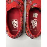 Vans  Chinese New Year Satin Floral Slip Ons Womens 8.5 Red Festive Floral Asian Photo 9