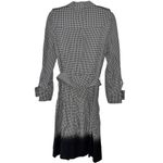 Piazza Sempione Gray Black White Checkered Button-Down Dress with Belt Size 6 Photo 4