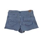 American Eagle  Hi-Rise Shortie Woman’s‎ 16 Blue White Striped Denim Shorts Photo 1