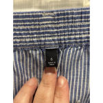 Talbots Blue Striped Linen Blend the Easy Drawstring Pant Women’s Size 6 Photo 7