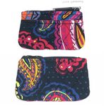 Vera Bradley  Coin Purse In Twilight Paisley, Black, Blue,  Pink Photo 1