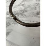 Vintage Mexico Sterling Silver Hinged Bypass Bangle Teardrop Patina Minimal Photo 5